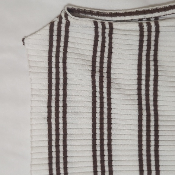 Anthropologie Maeve Mock Neck Tank, Color White/Tan Size XS - Picture 9 of 16